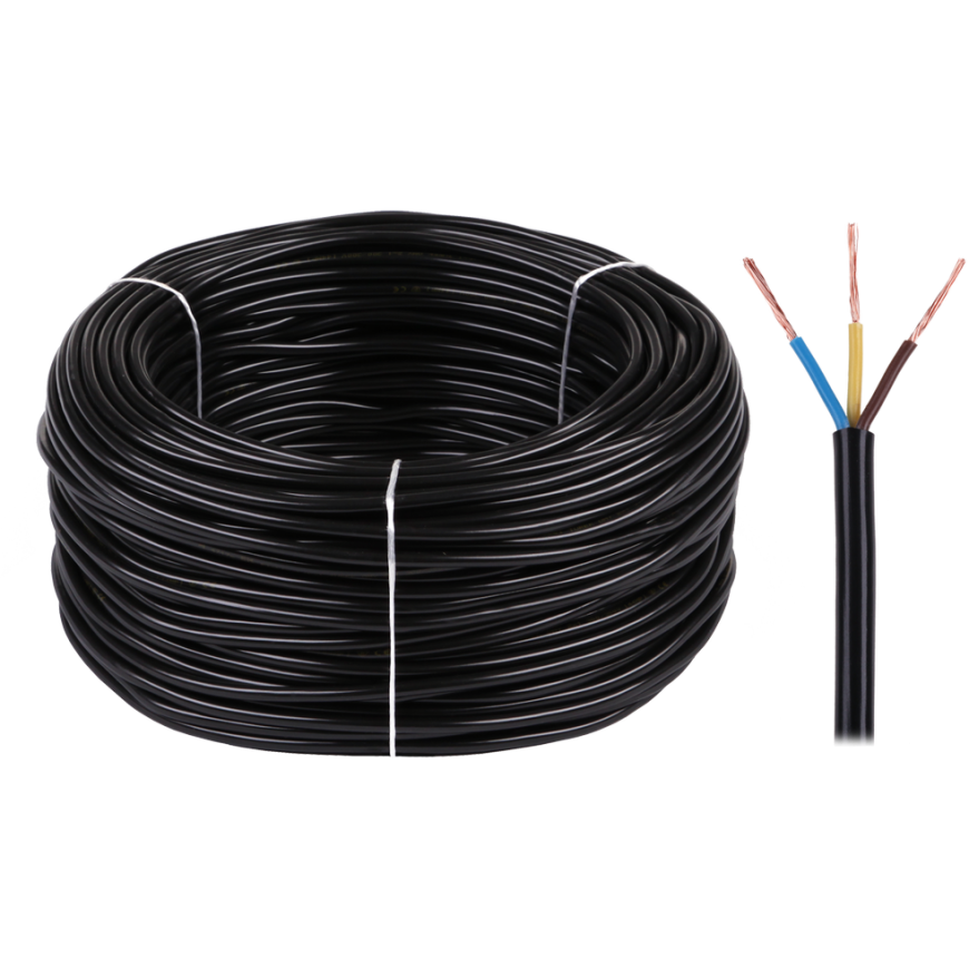 Elektrokabel OMY 3x1 300/300V black electric