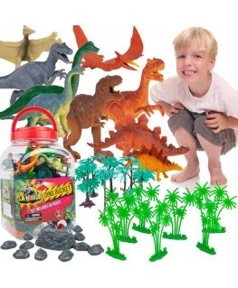 Almarina Dinozaury Duży Rinkinys Figurek W Pudełku Park Jurajski Kolekcija Dla Dzieci 55 Elementów Boley