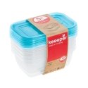 Set of food containers rectangular 5x0,5L Fredo "Fresh" transpar