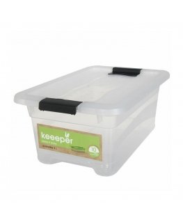 Box with lid crystalbox Cornelia 39x,5x29,5x17,5cm 12L transpare