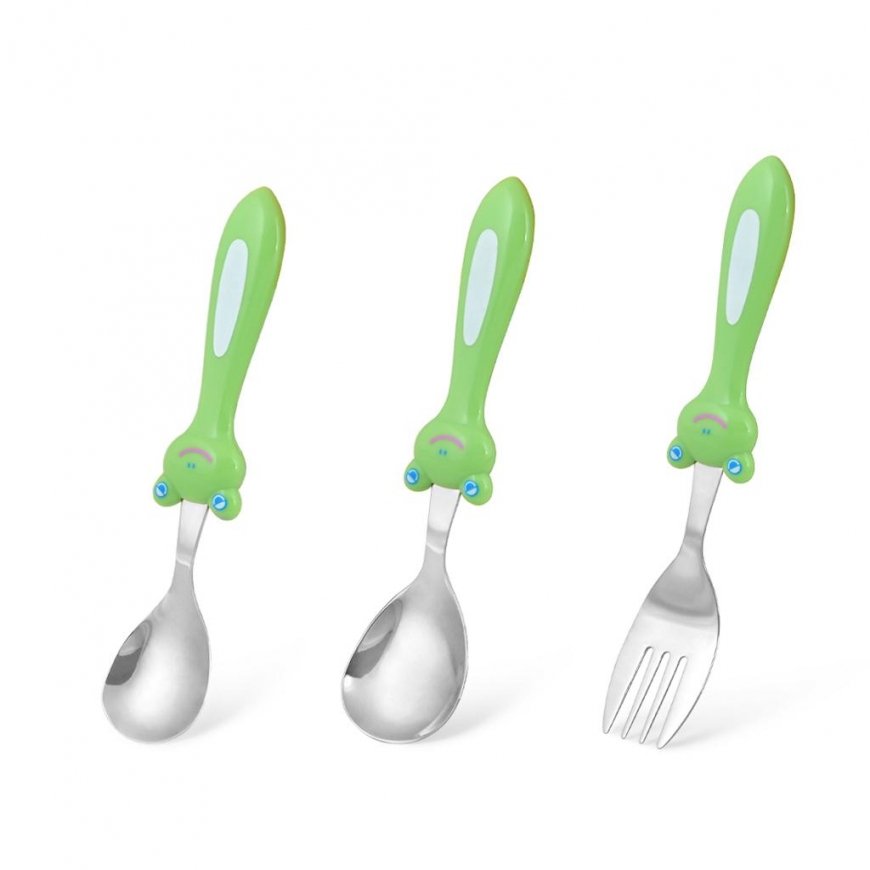 3562 FISSMAN Tableware for children, collection FROG 3d.