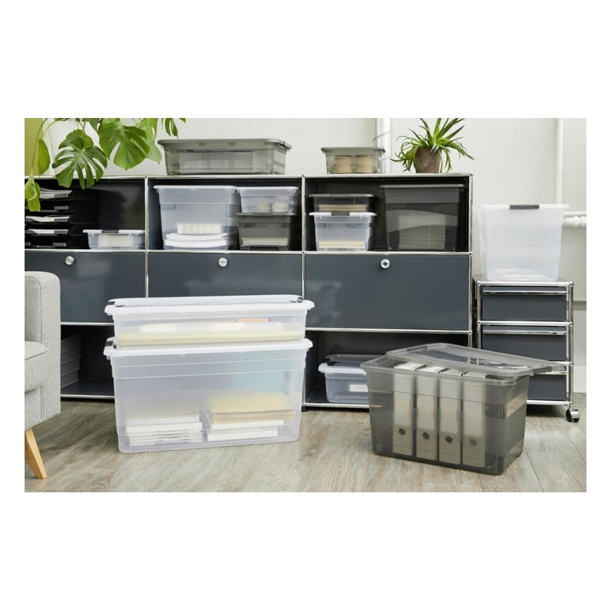 Box with lid crystalbox Cornelia 59,5x39,5x17cm 28L transparent – 2