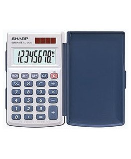 Sharp EL-243S calculator Pocket Basic Silver