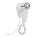 Wall-mounted hotel pool hair dryer, white, 1200W Physa PURUS Wall-mounted hotel pool hair dryer, white, 1200W Physa PURUS