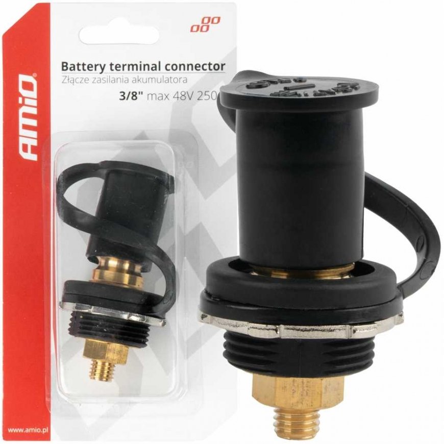 AMiO Battery power connector black minus