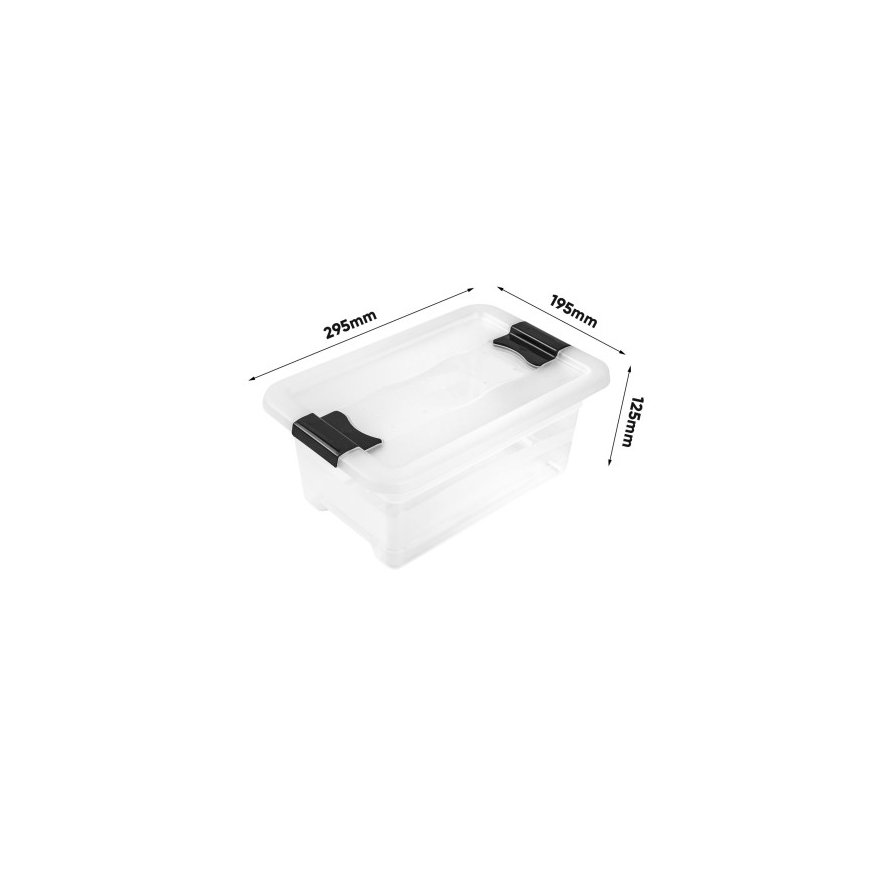 Box with lid crystalbox Cornelia 29,5x19,5x12,5cm 4L transparent – 2