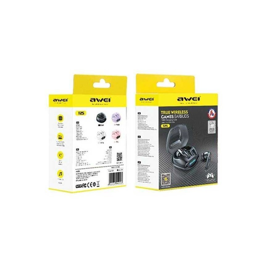 Headphones Bluetooth 5.3 TWS + AWEI T25 black – 3