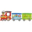 Viga Toys Medinė edukacinė jutiminė ir manipuliacinė lenta EDU Traukinys