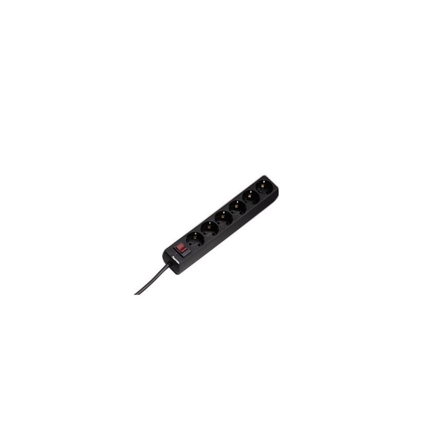 Hama 00030394 liigpinge kaitsevahend Must 6 vahelduvvoolu kontakt 230 V 1,4 m