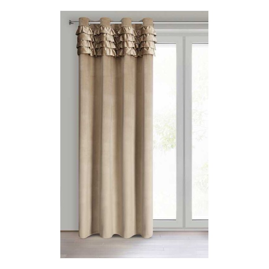 Eurofirany ZAS/ERIN/DARK BEIGE 140X250 TRANSL. – 2