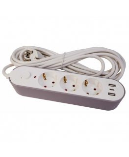 Extender 3-pin + 2 USB+Type-C 5m a|z switch lead 3Gx1.0mm