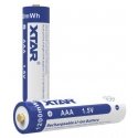 R03 / AAA 1,5 V Xtar 750 mAh baterijos (4 vnt. dėžutė) su apsauga