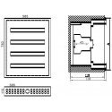 Distribution Panel Tibox 585x750x115mm 4x24mod., Ip54, Sublime