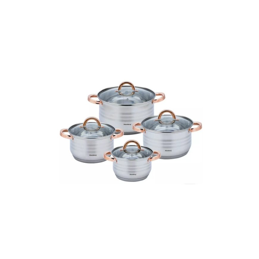 Cookware set, Ø16/18/20/24cm, Klausberg steel.