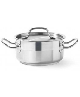 Pot niski Profi Line with lid 2.8 l dia. 200 x 90 h - Hendi 830208