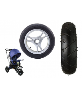 Marka Niezdefiniowana Plastic wheel with rubber tire (inflatable) PRO 700 front