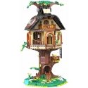 Klocki konstrukcyjne CaDA Tree House Library Biblioteka w Domku na drzewie światło LED 1808 dalys C66013W