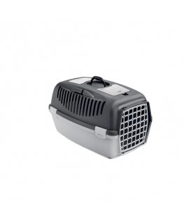 Transport cage Gulliver 2 with plastic door 55x36x35cm dark gray