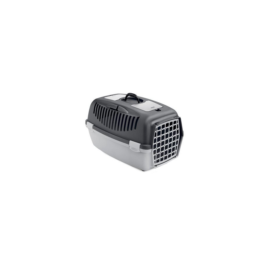 Transport cage Gulliver 2 with plastic door 55x36x35cm dark gray
