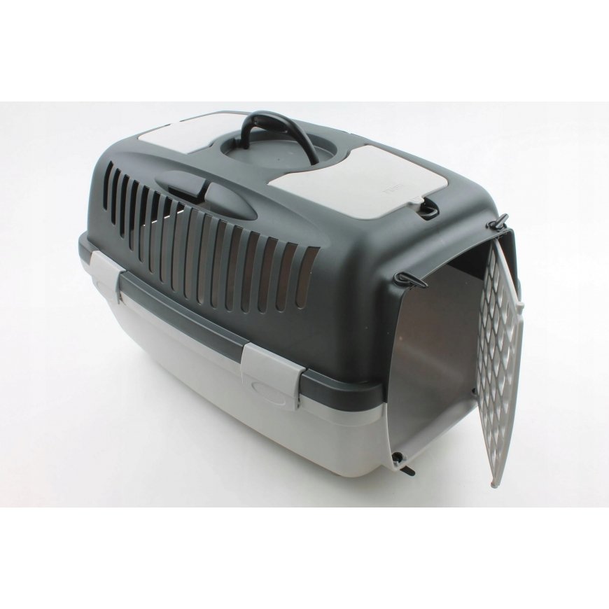 Transport cage Gulliver 2 with plastic door 55x36x35cm dark gray – 2