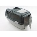 Transport cage Gulliver 2 with plastic door 55x36x35cm dark gray