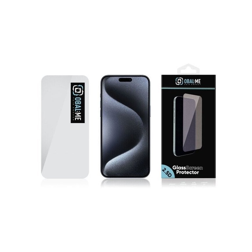 OBAL:ME 2.5D Glass Screen Protector for Apple iPhone 16 Pro Clea