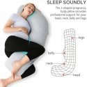MOMCOZY PREGNANCY AND NURSING PILLOW, J-SHAPED MOMCOZY PREGNANCY AND NURSING PILLOW, J-SHAPED