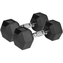 Gumuoti ketaus hanteliai HEX 2x10kg, REBEL ACTIVE