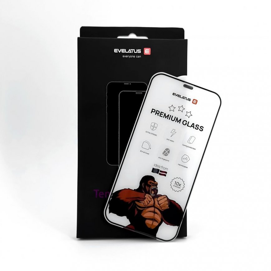 Samsung Galaxy S23 / S22 2.5D Corning Gorilla Glass Anti-Static 3D Full Cover 10X Stronger Black