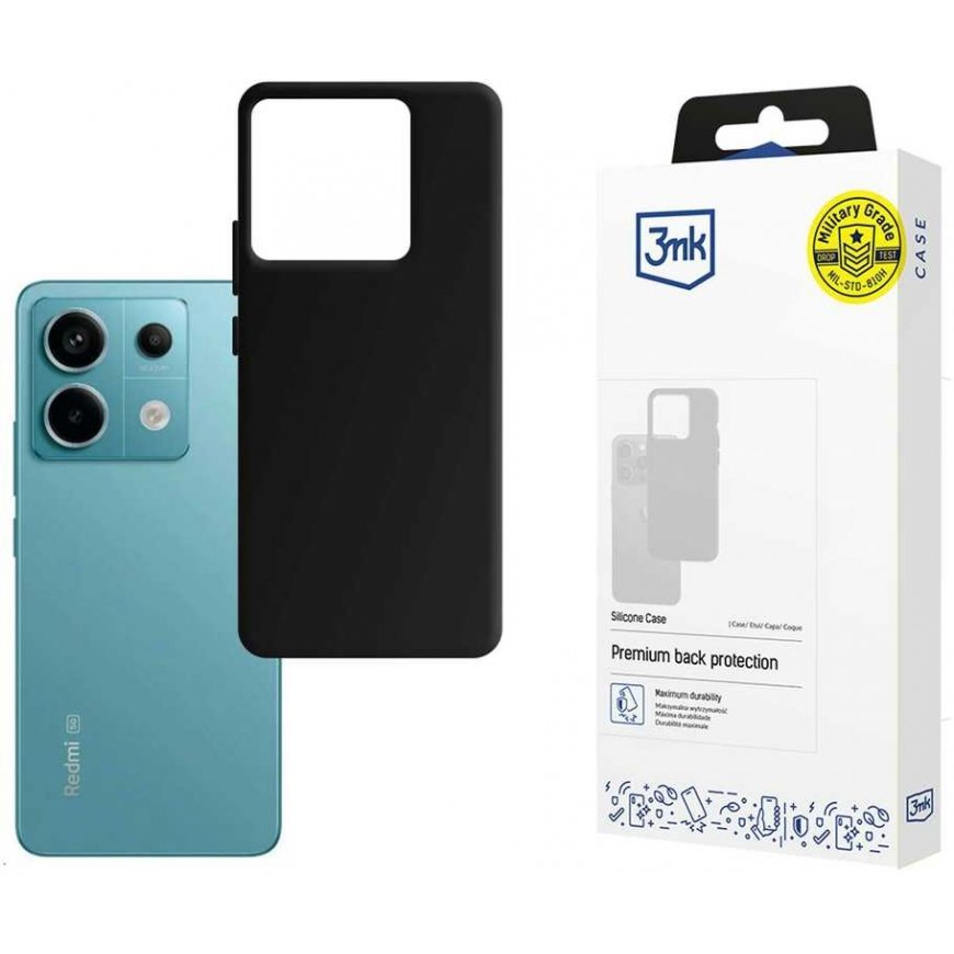 3MK Silikoninis dėklas Xiaomi Redmi Note 13 Pro 5G juoda/juodas – 2