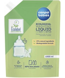 CANPOL BABIES ekologiškas žindukų ir buteliukų plovimo skystis, papildymas, 1000 ml, 1/501