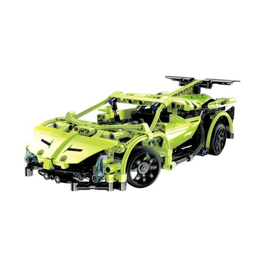 Klocki konstrukcyjne CaDA Zdalnie sterowane auto 32 cm Samochód green Sportscar 453 elementy RC – 3