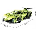 Klocki konstrukcyjne CaDA Zdalnie sterowane auto 32 cm Samochód green Sportscar 453 elementy RC Klocki konstrukcyjne CaDA Zdalnie sterowane auto 32 cm Samochód green Sportscar 453 elementy RC