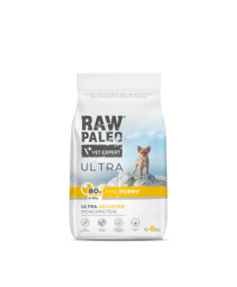 RAW PALEO Ultra Mini Adult Turkey - sausā suņu barība - 8 kg