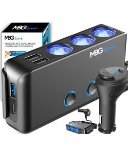 MBG Line HC67C Cigarette Lighter Socket Splitter