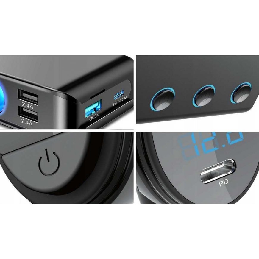 MBG Line HC67C Cigarette Lighter Socket Splitter – 3