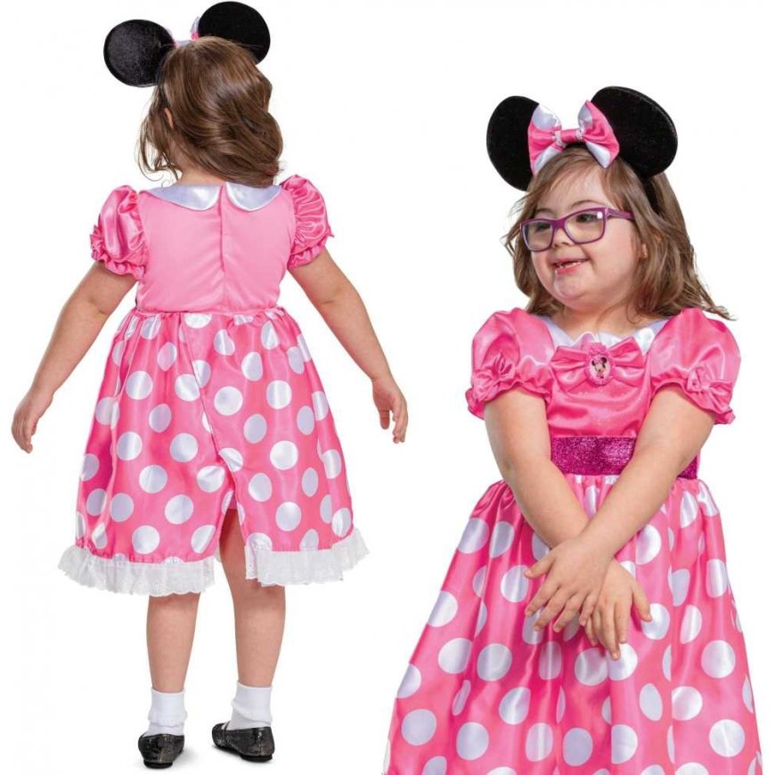 Strój karnawałowy Disney Myszka Minnie dostosowany do dzieci su niepełnosprawnością 110-122 cm (5-6 lat)