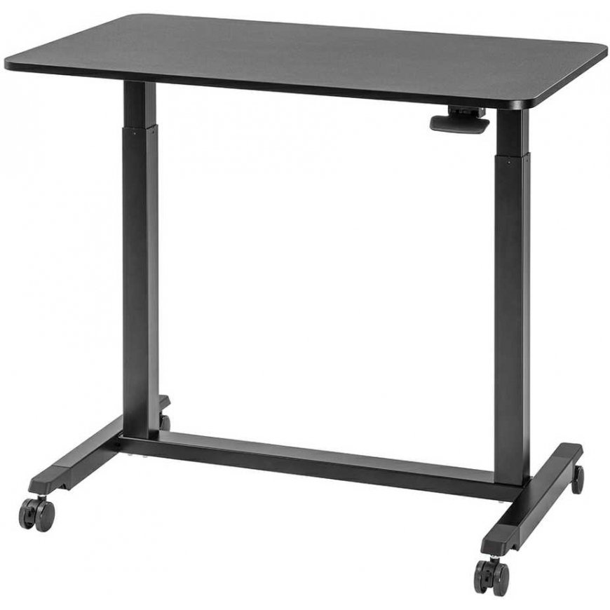 Spacetronik Buddy 04 adjustable table on wheels, black – 2