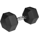 Gumuotas ketaus hantelis HEX 20kg, REBEL ACTIVE Gumuotas ketaus hantelis HEX 20kg, REBEL ACTIVE
