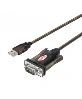 UNITEK Y-105 serijinis kabelis Juoda 1,5 m USB A tipo DB-9