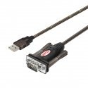 UNITEK Y-105 sarjakaapeli musta 1,5 m USB A-tyyppi DB-9