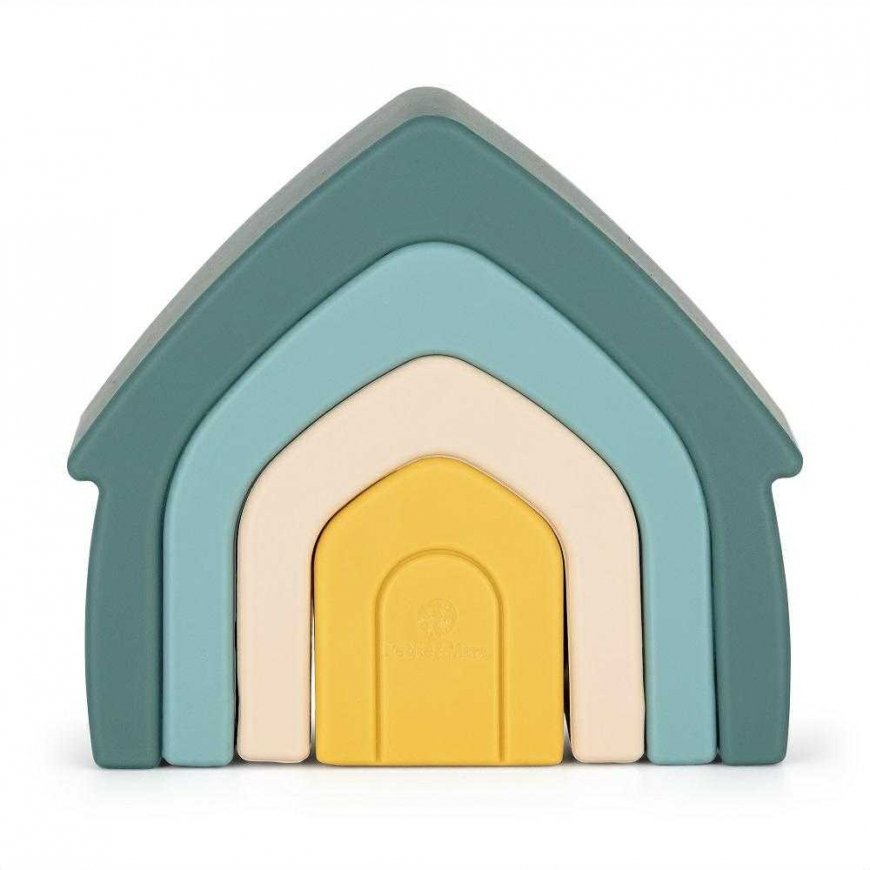 Petite&Mars House - toy, silicone puzzle | Misty Green – 3
