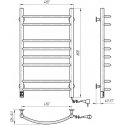 Electric towel dryer Navin Kamelia 480*800 Sensor with timer right 12-007033-4880