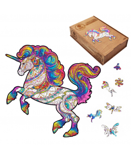 Fantasy Puzzles Unicorn Wooden Puzzle M Size (160 pieces)