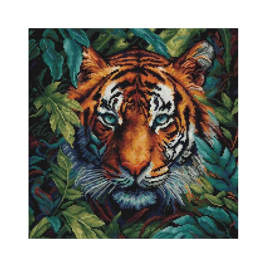 luca S Cross stitch kit "Jungle tiger" 27x27cm SBU5048 – 2