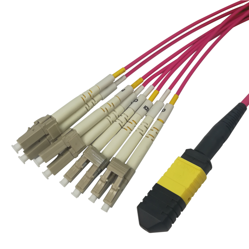MPO12-LC fan out fiber cable DELTACO, UPC, OM4, 15m / MPO12LC-415 – 2