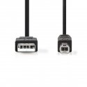 Nedis CCGB60100BK20 USB кабель USB 2.0 2 m USB A USB B Черный