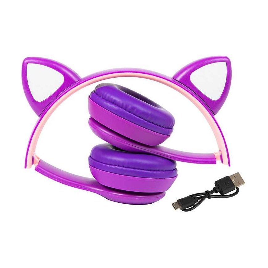 Blow BT 5.0 LED headphones purple ears – 3