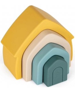 Petite&Mars House - toy, silicone puzzle | Intense ocher