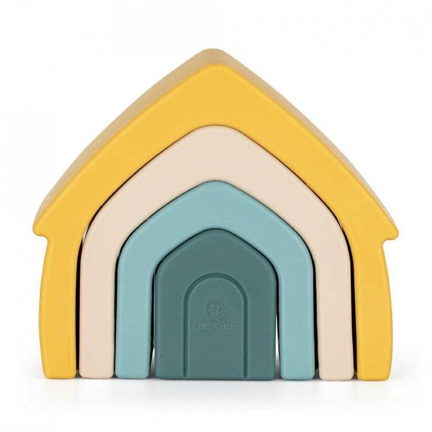 Petite&Mars House - toy, silicone puzzle | Intense ocher – 3